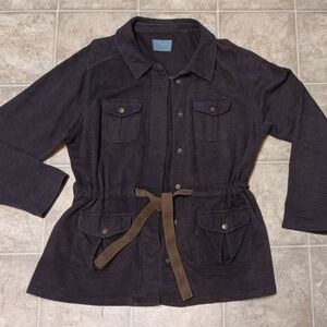 Cabela's Dark Brown Utility Jacket with Tan Accents